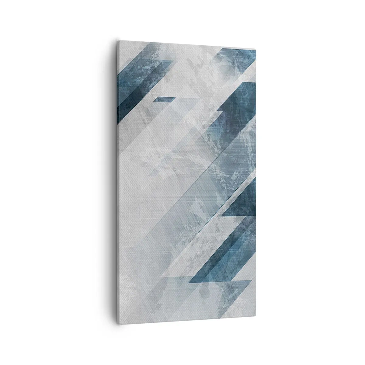 Obraz na płótnie - Kompozycja przestrzenna – ruch szarości - 55x100 cm