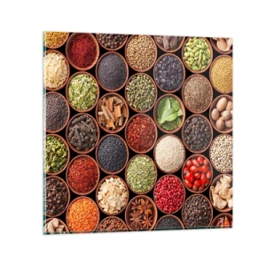 Obraz na szkle - Wszystkie smaki świata - 70x70 cm