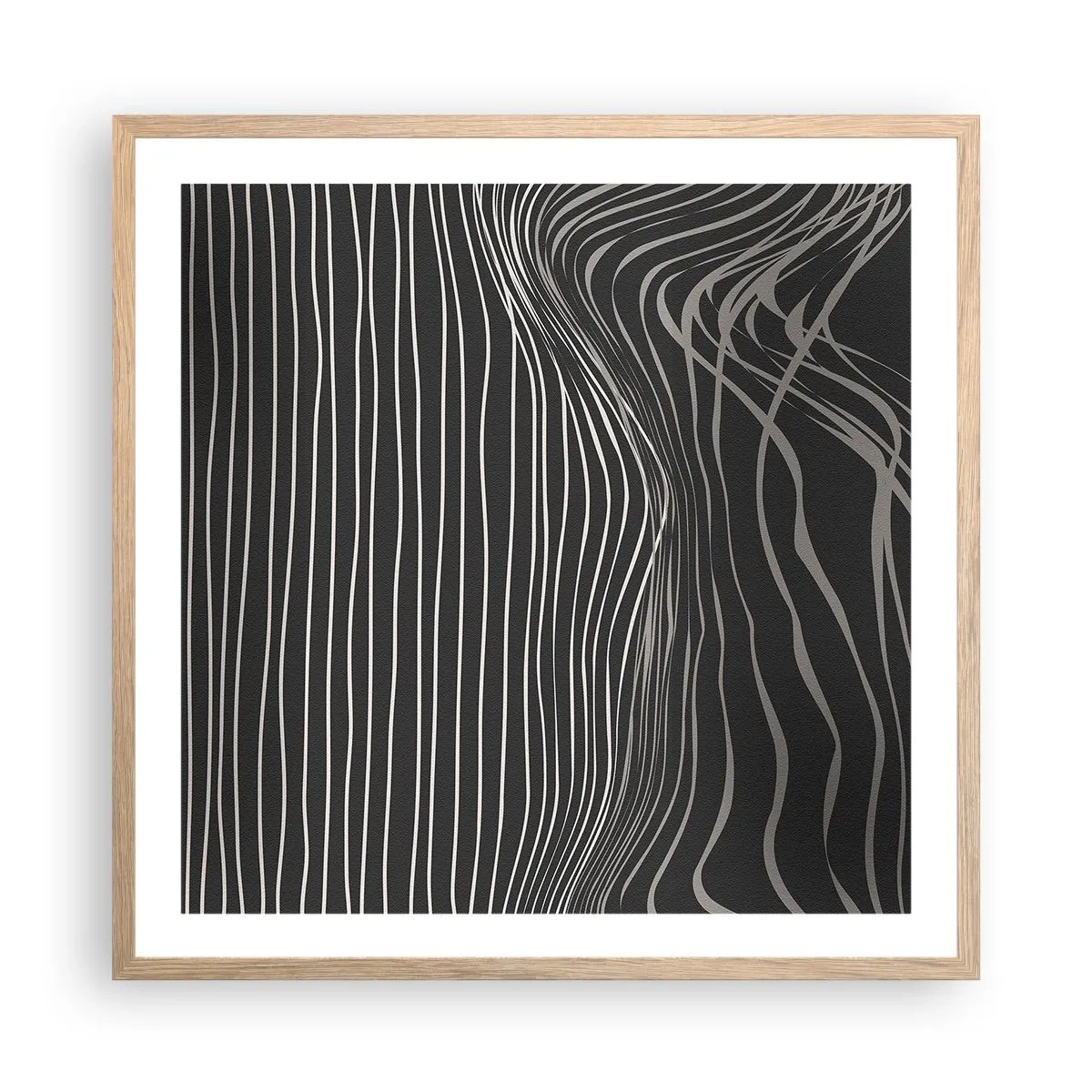 Plakat w ramie jasny dąb - Rytm i akcent - 60x60 cm