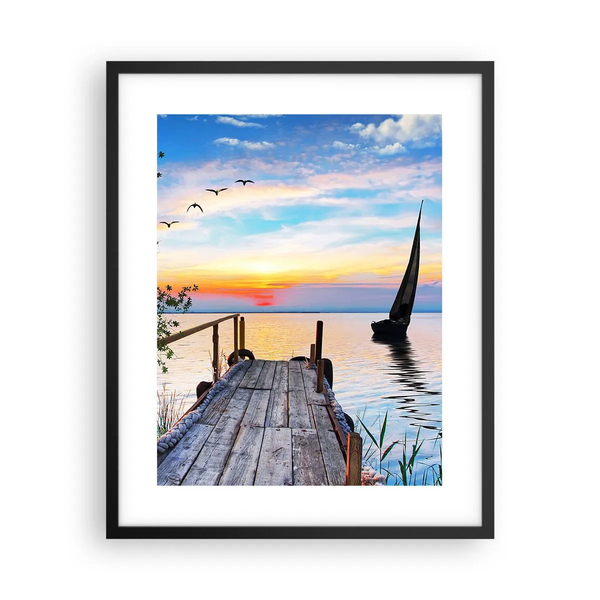 Plakat w czarnej ramie - Dobry wieczór - 40x50 cm