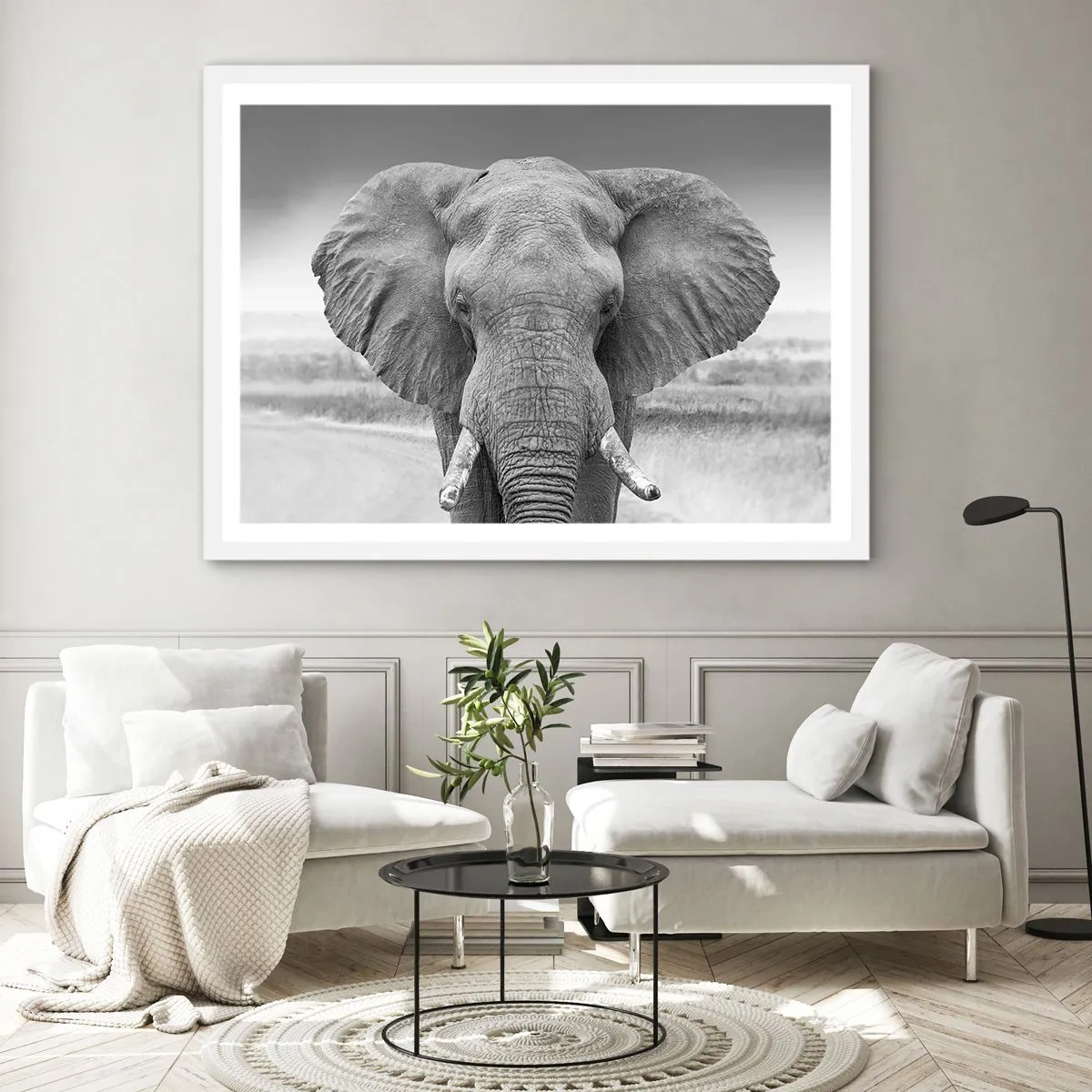 Plakat w białej ramie - Witaj w moim świecie - 40x30 cm