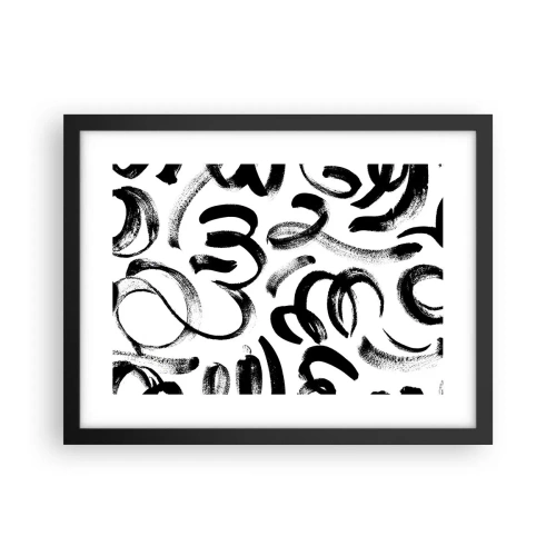 Plakat w czarnej ramie - Czarno na białym - 40x30 cm