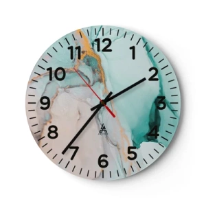 Zegar ścienny - Taniec kształtów i barw - 30x30 cm