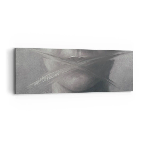 Obraz na płótnie - Ani słowa - 90x30 cm