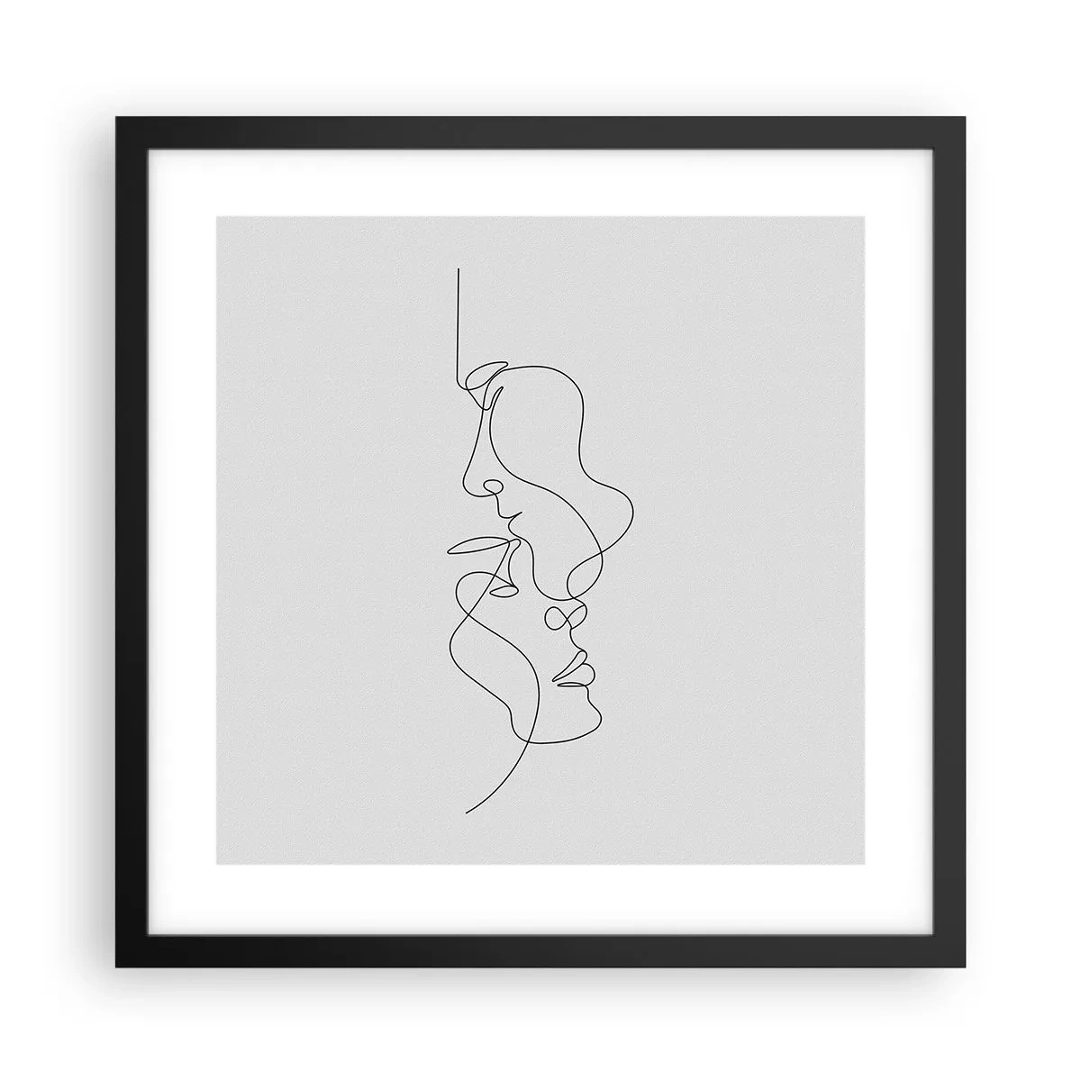 Plakat w czarnej ramie - Żar rzewnych żądz - 40x40 cm