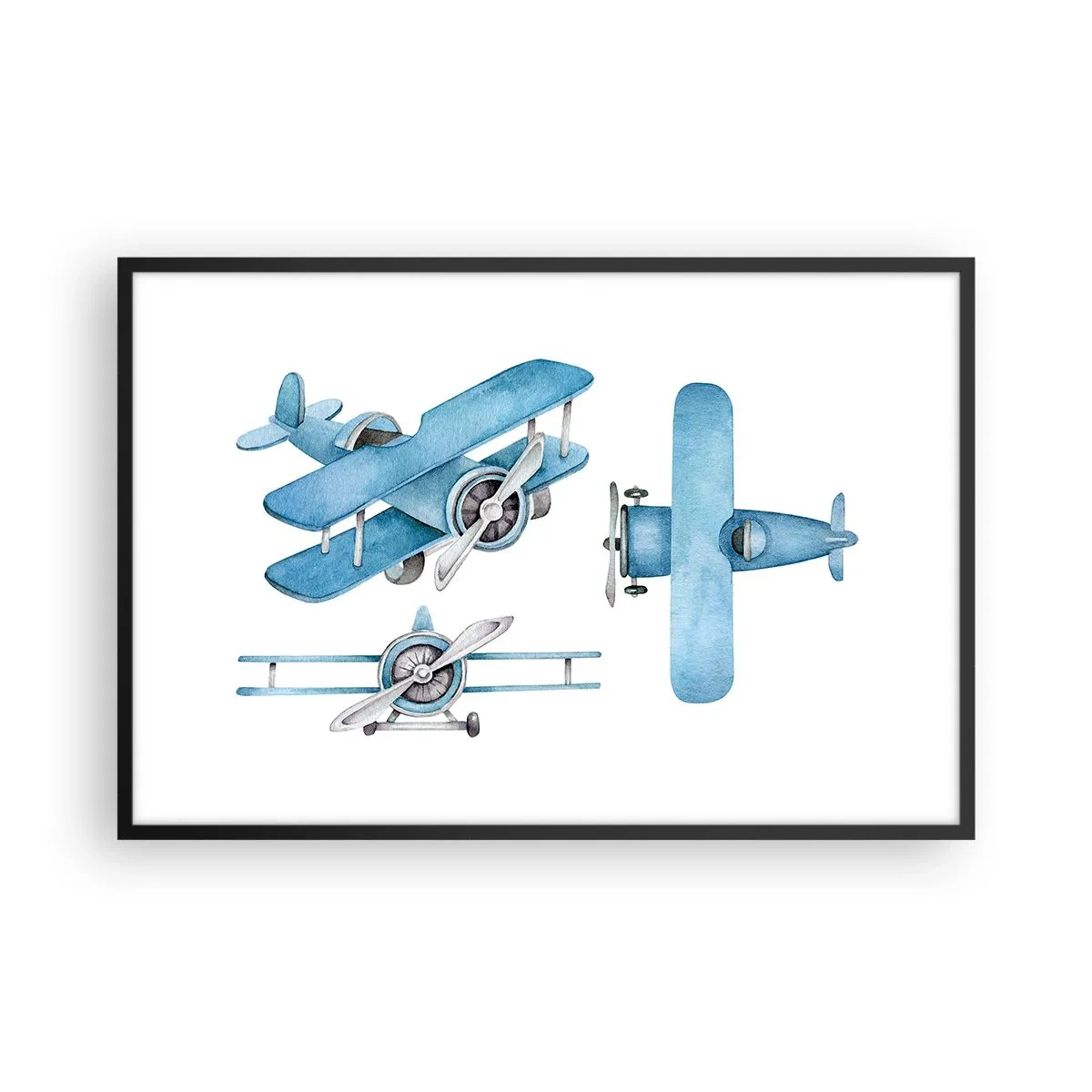 Plakat w czarnej ramie - Urodzony zwycięzca - 91x61 cm