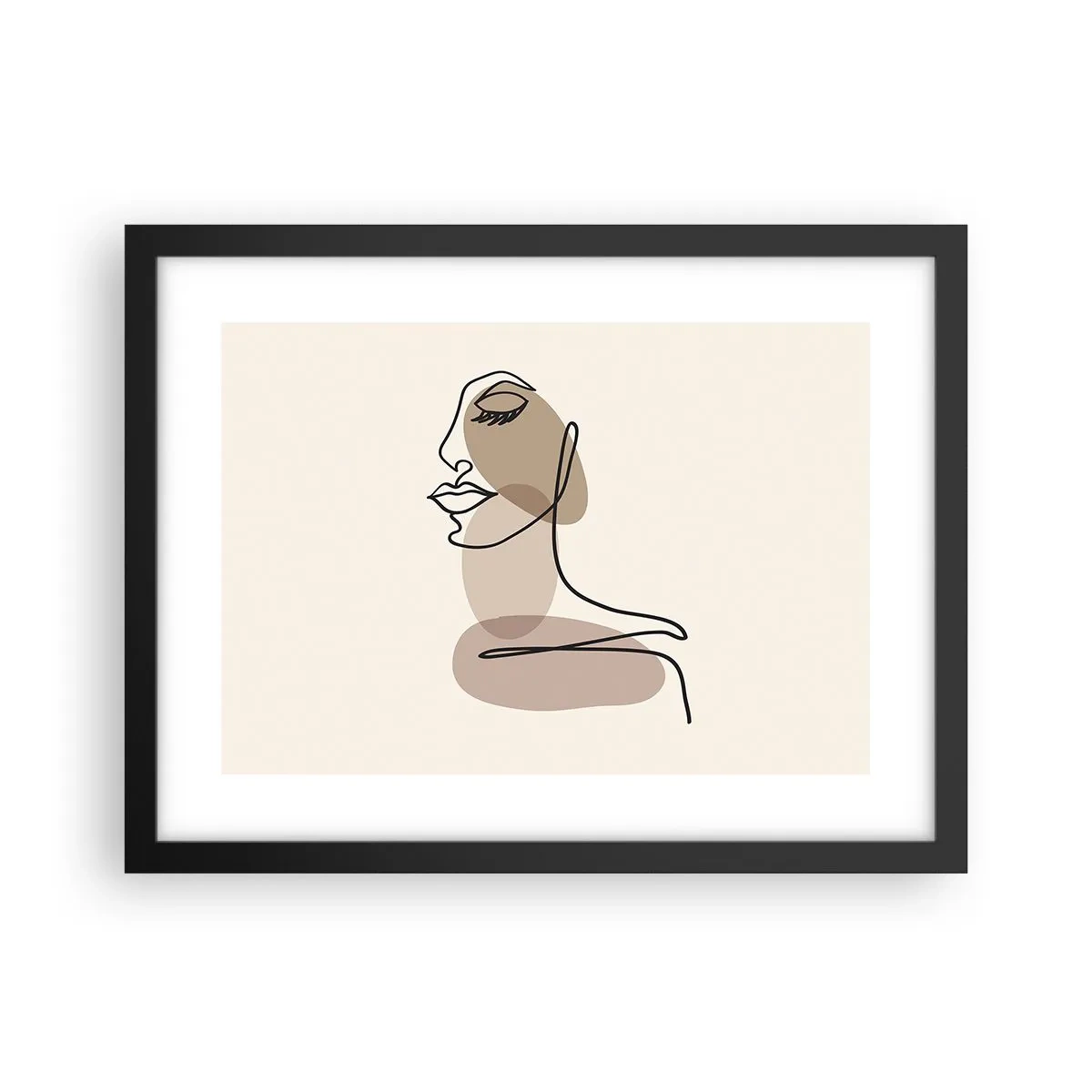 Plakat w czarnej ramie - Zasłuchana w siebie - 40x30 cm