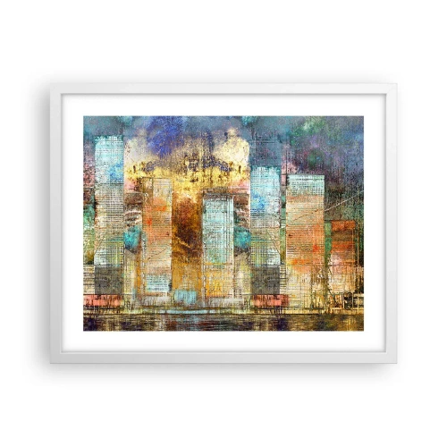 Plakat w białej ramie - Słoneczna metropolia - 50x40 cm
