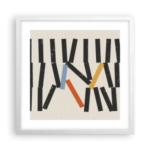 Plakat w białej ramie - Domino – kompozycja - 40x40 cm