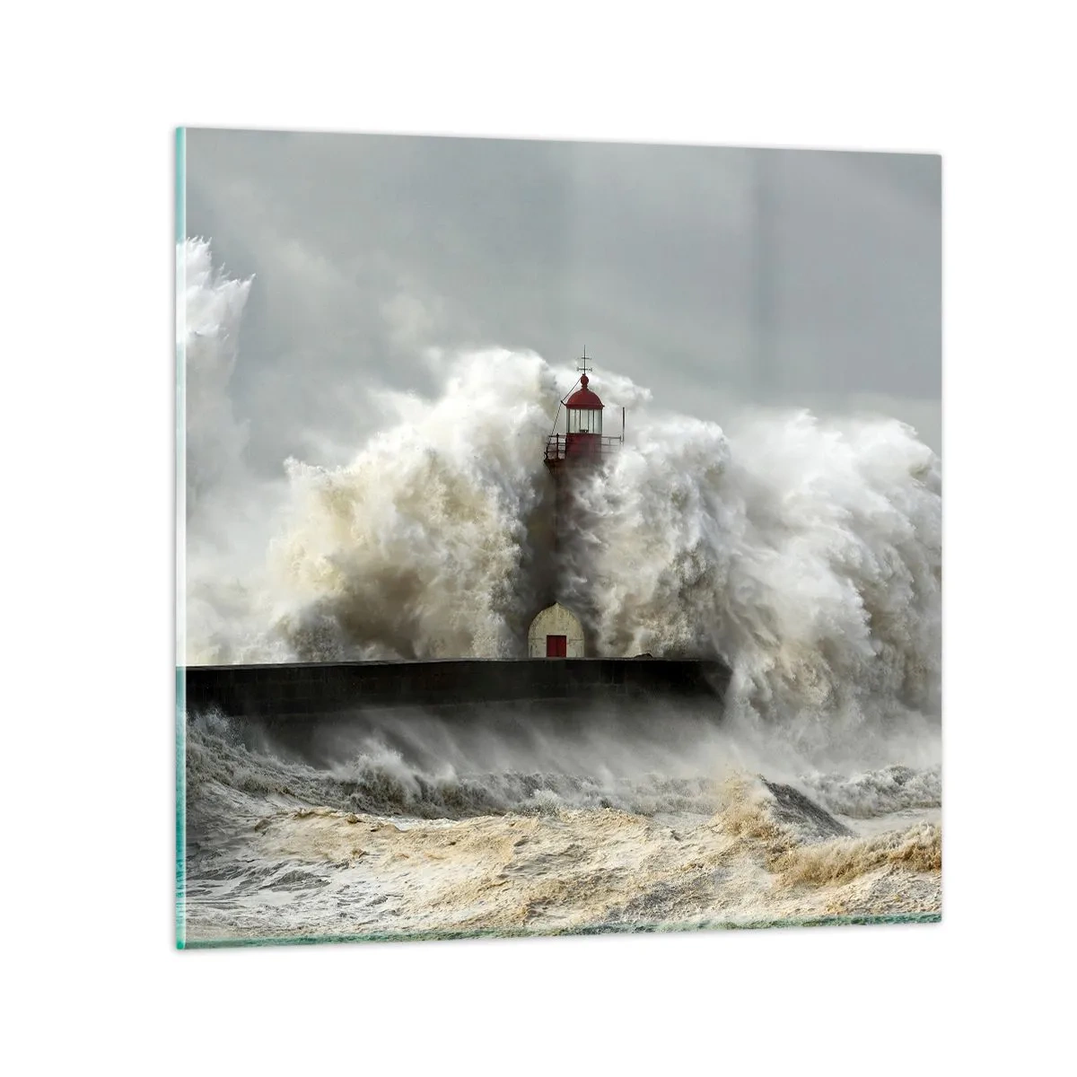 Obraz na szkle - Gniew oceanu - 70x70 cm