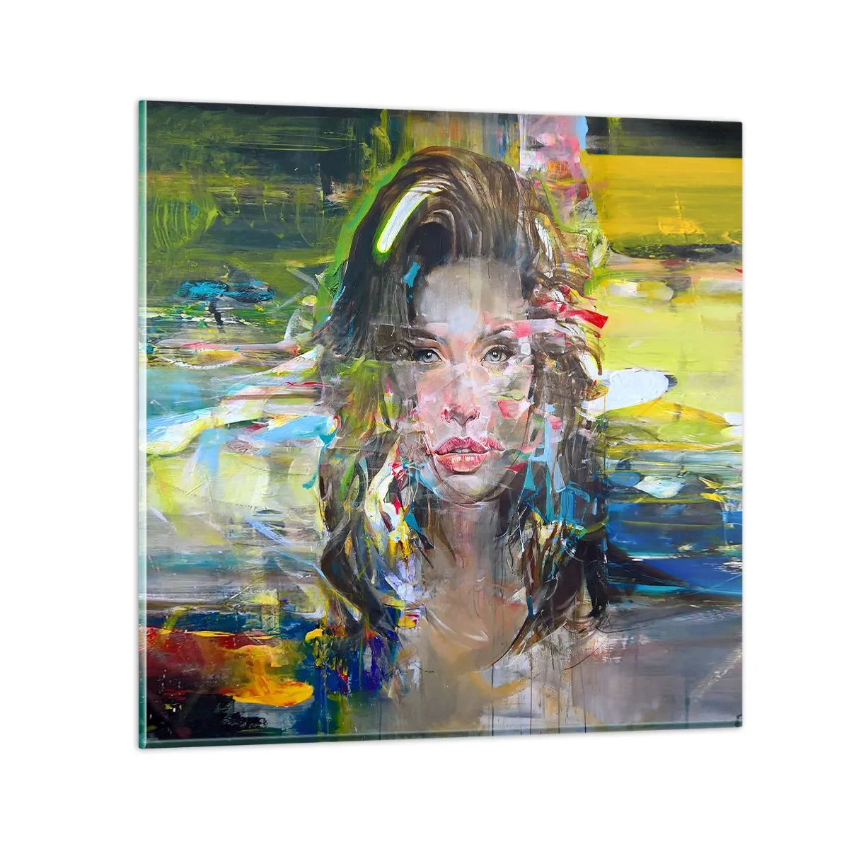 Obraz na szkle - Za powietrza zasłoną - 60x60 cm