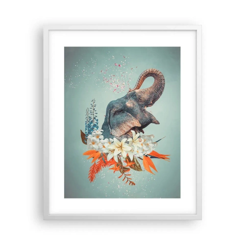 Plakat w białej ramie - Ryk radości - 40x50 cm