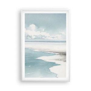 Plakat w białej ramie - Łagodny przypływ - 61x91 cm