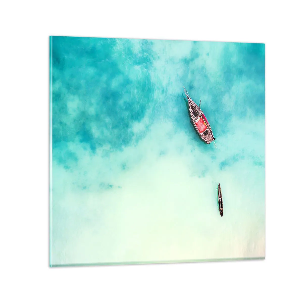 Obraz na szkle - Bo na plażach Zanzibaru, kiedy nadmiar wód… - 40x40 cm