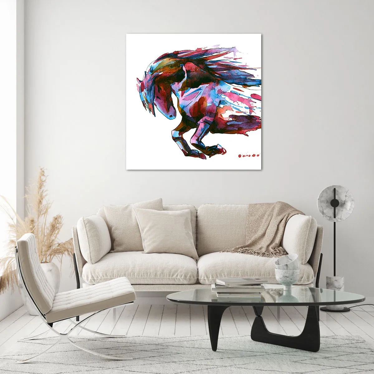 Obraz na szkle - W uniesieniu - 60x60 cm