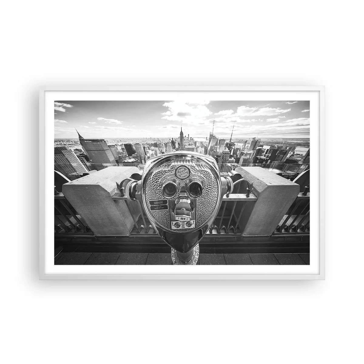 Plakat w białej ramie - Miasto nad miastami - 91x61 cm