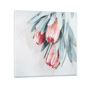 Obraz na szkle - Zawstydzone własną urodą - 50x50 cm