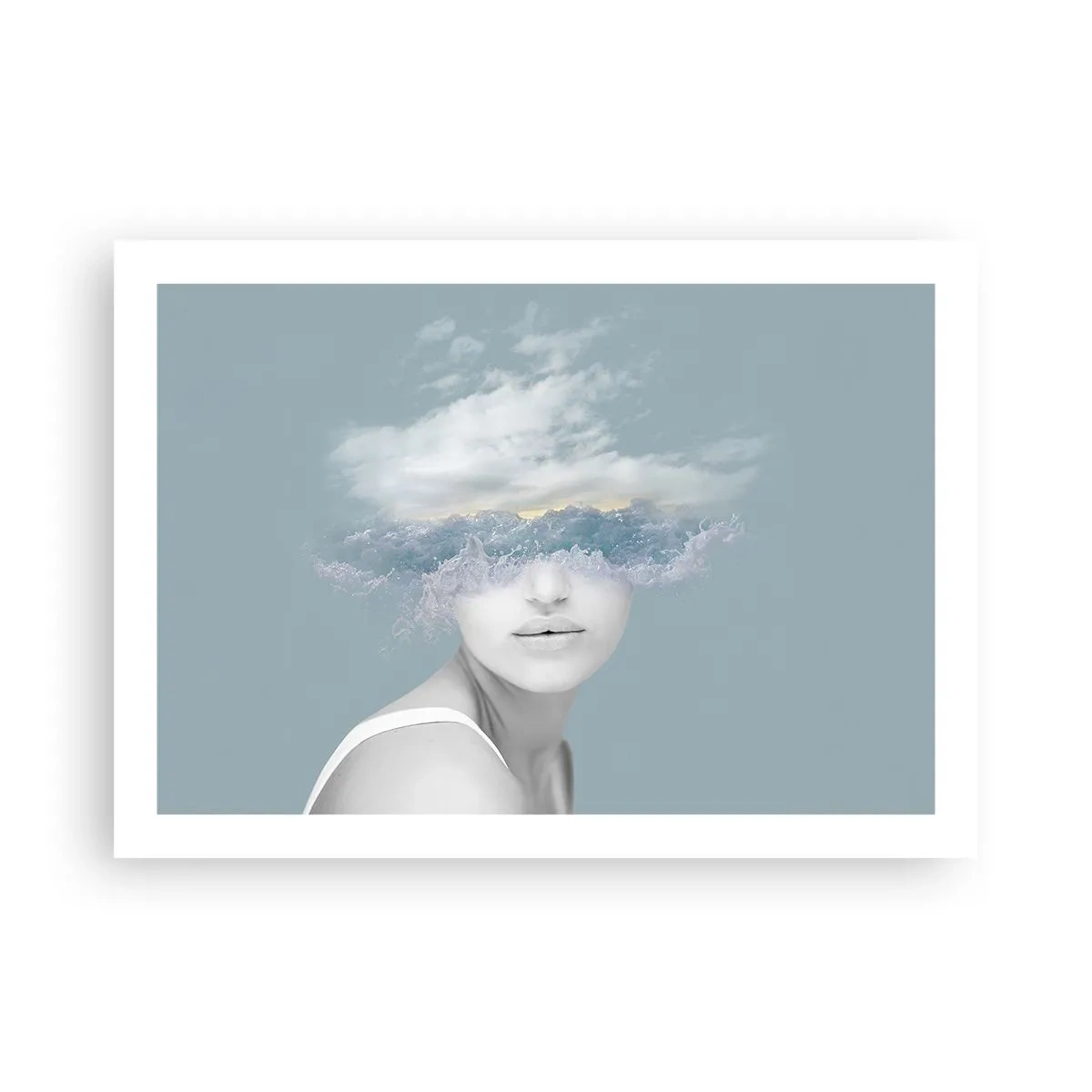 Plakat - Z głową w chmurach - 70x50 cm