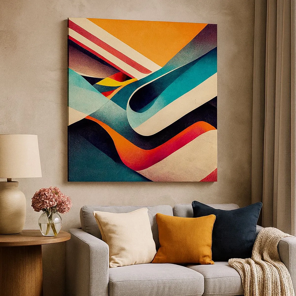 Obraz na płótnie - Kompozycja intensywna - 30x30 cm