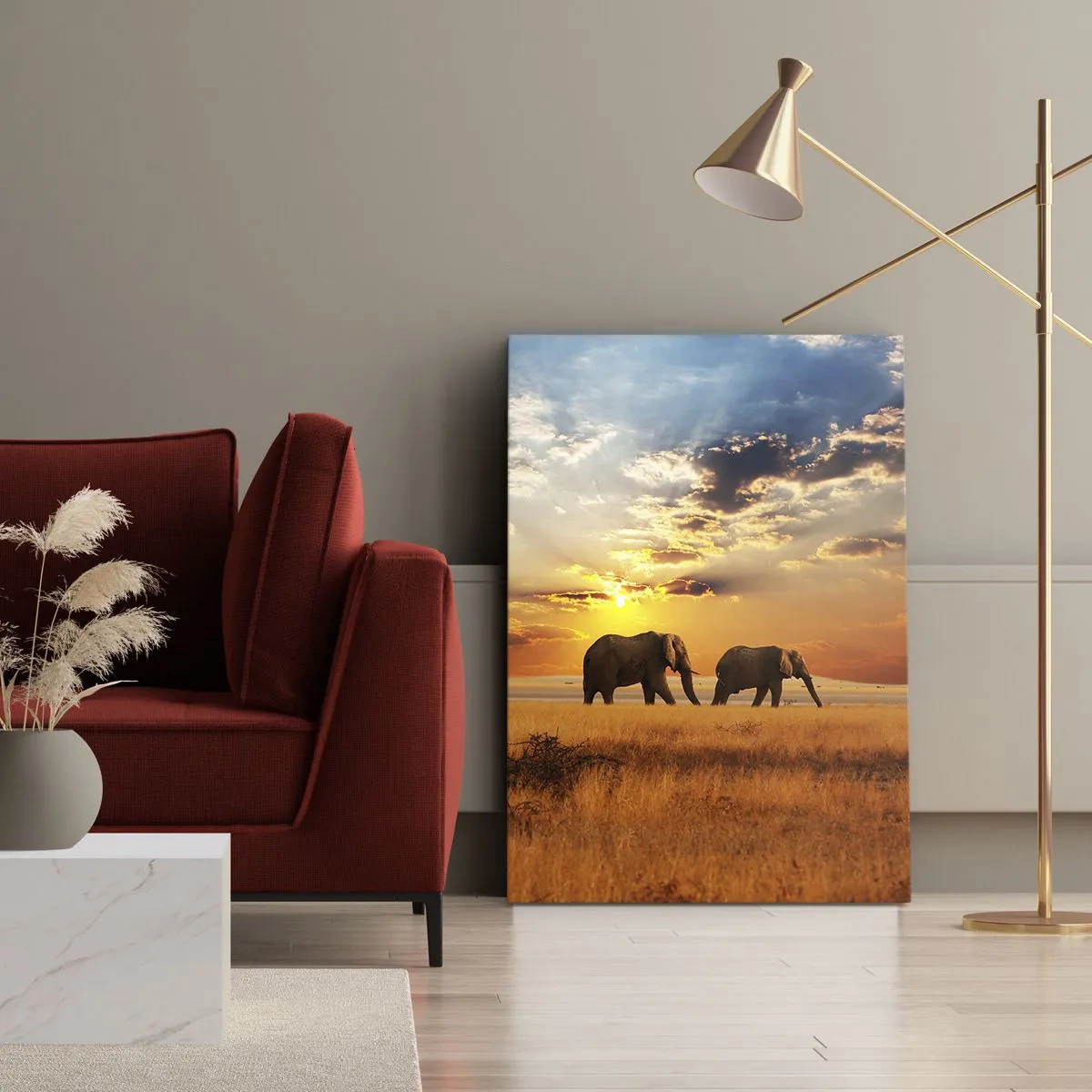 Obraz na płótnie - Rodzinna przechadzka - 65x120 cm