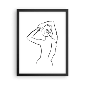 Plakat w czarnej ramie - Akt o poranku - 30x40 cm
