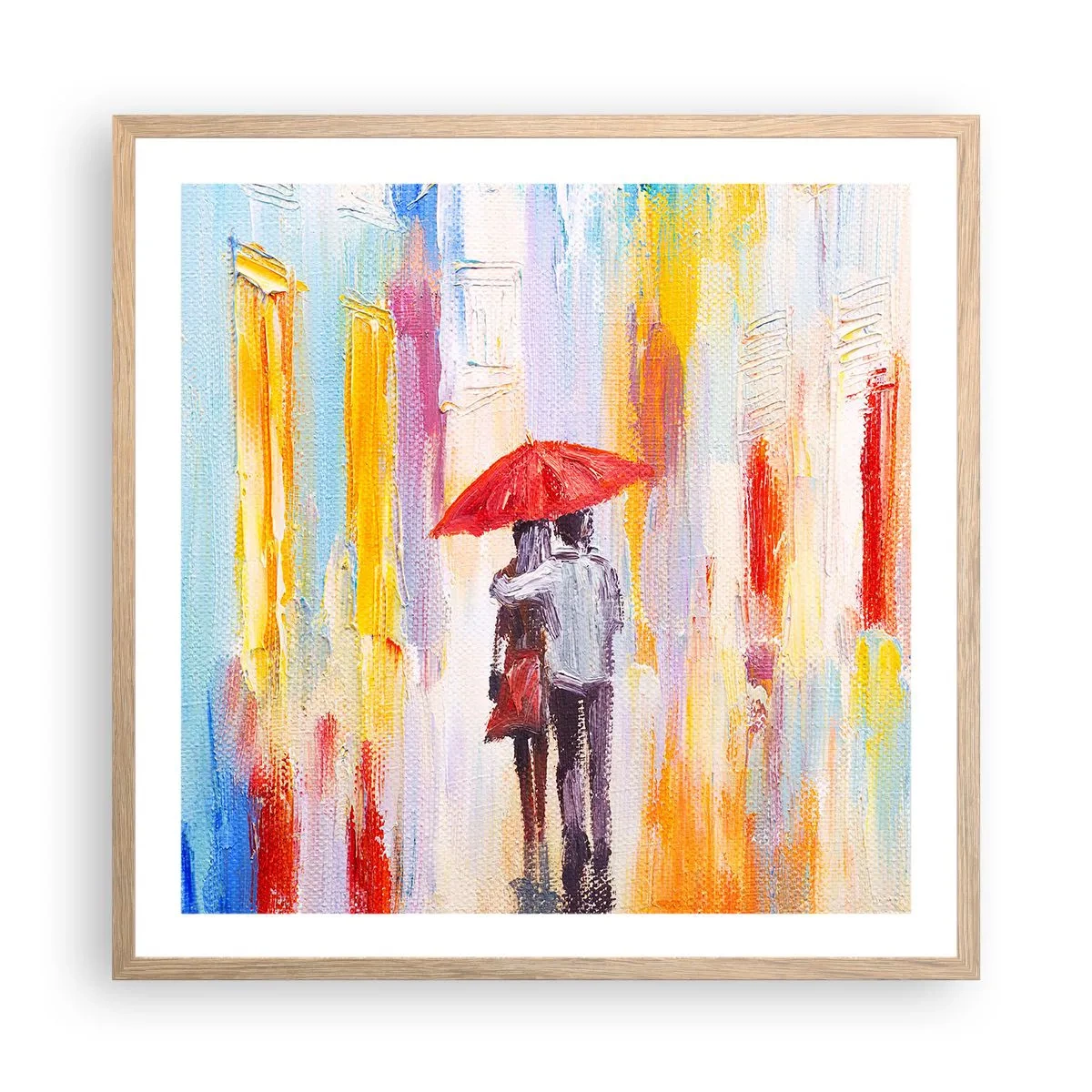 Plakat w ramie jasny dąb - Niech pada dalej - 60x60 cm