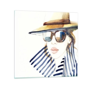 Obraz na szkle - Floryda wita! - 70x70 cm