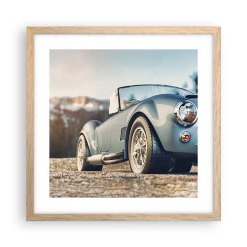 Plakat w ramie jasny dąb - Bo liczy się styl - 40x40 cm