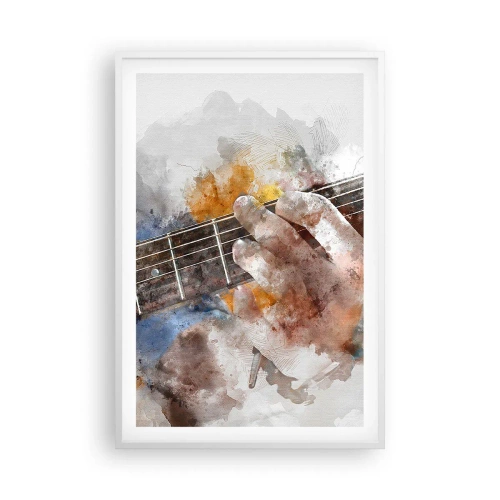 Plakat w białej ramie - Poezja między strunami - 61x91 cm