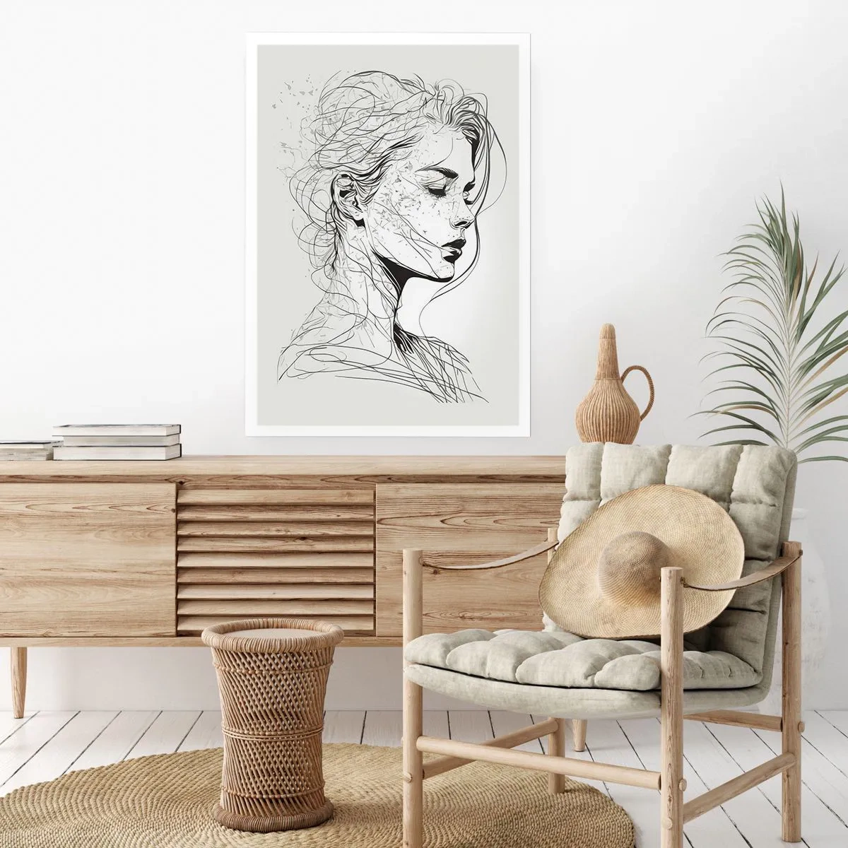 Plakat - Portret w zamyśleniu - 40x50 cm