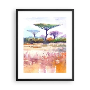 Plakat w czarnej ramie - Kolory sawanny - 40x50 cm