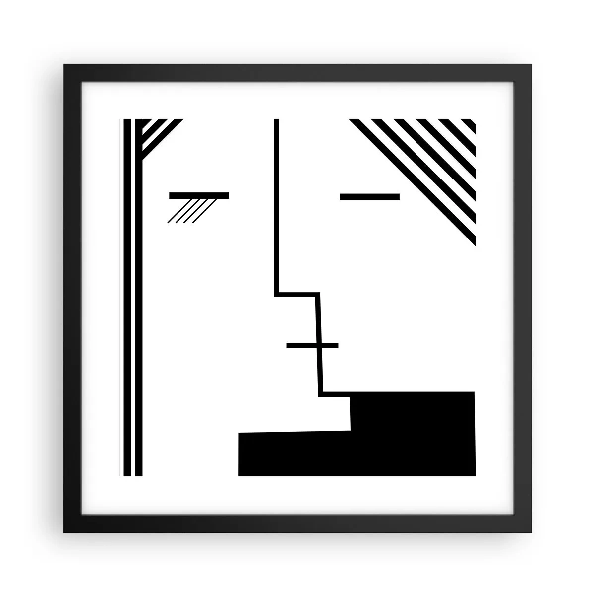 Plakat w czarnej ramie - Po prostu pocałunek - 40x40 cm