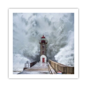 Plakat - Ryk wód, szum zawiei - 60x60 cm