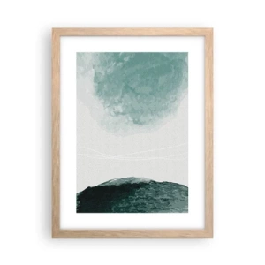 Plakat w ramie jasny dąb - Spotkanie z mgłą - 30x40 cm