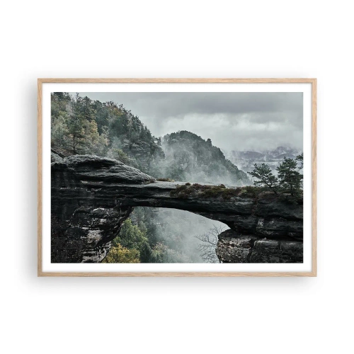 Plakat w ramie jasny dąb - Zaraz się zacznie przygoda - 100x70 cm