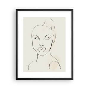 Plakat w czarnej ramie - Zarys zmysłowości - 40x50 cm