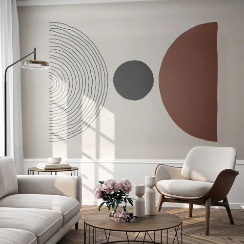 Fototapeta Standard Eco - W centrum uwagi - Abstrakcja, Sztuka, Półokręgi - 250x175 cm