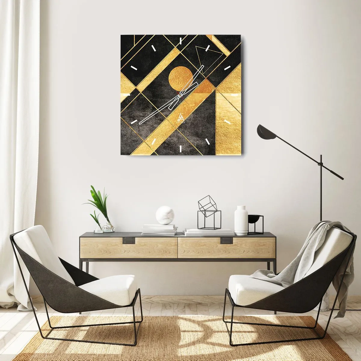 Zegar ścienny - Słońce pustyni - 40x40 cm