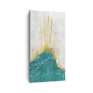 Obraz na płótnie - Złoty przypływ - 55x100 cm