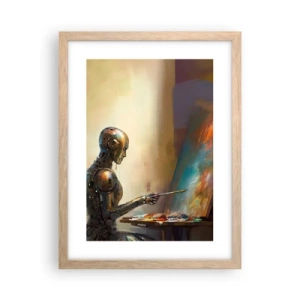 Plakat w ramie jasny dąb - Sztuka przyszłości - 30x40 cm