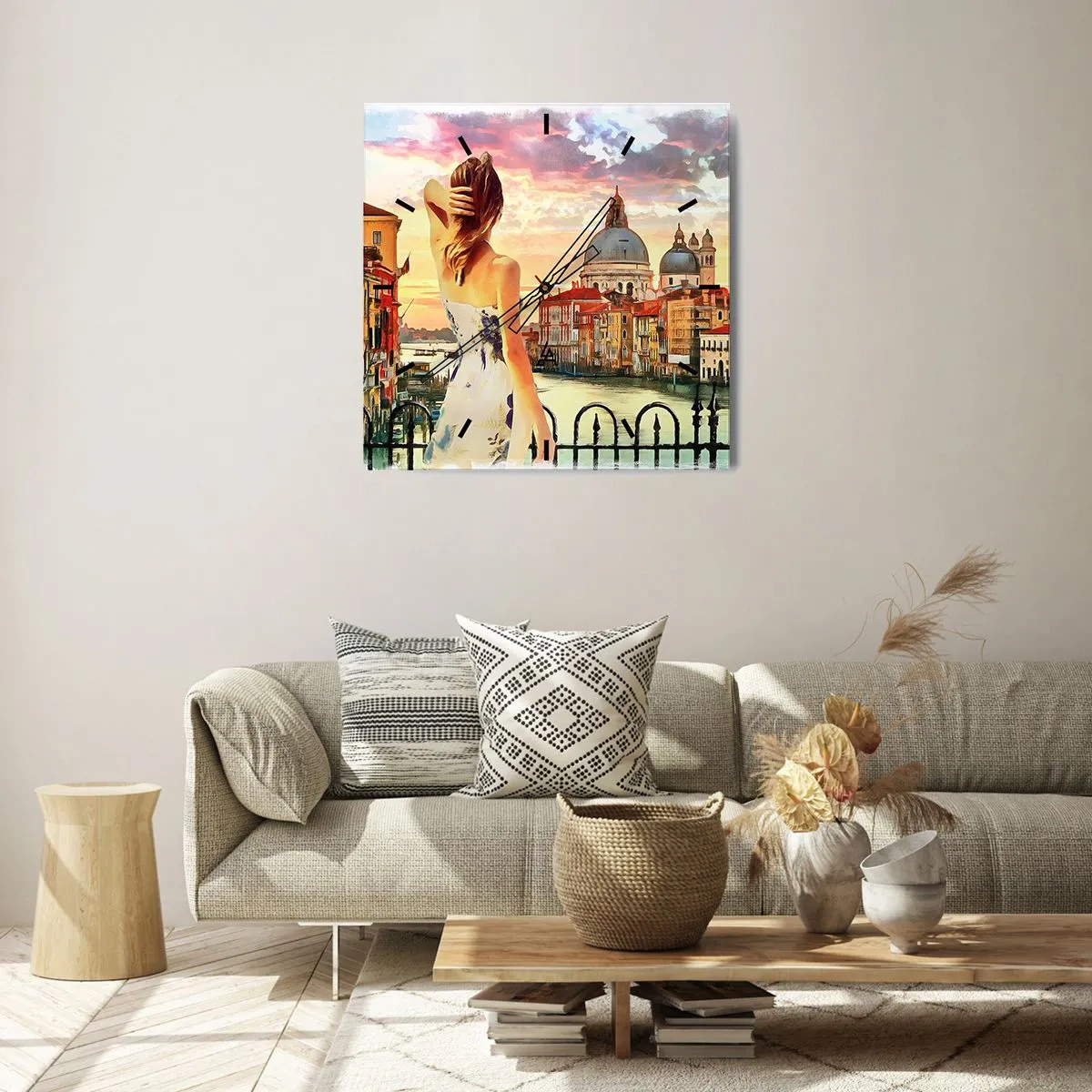 Zegar ścienny - Jak przygoda to tylko w … - 40x40 cm