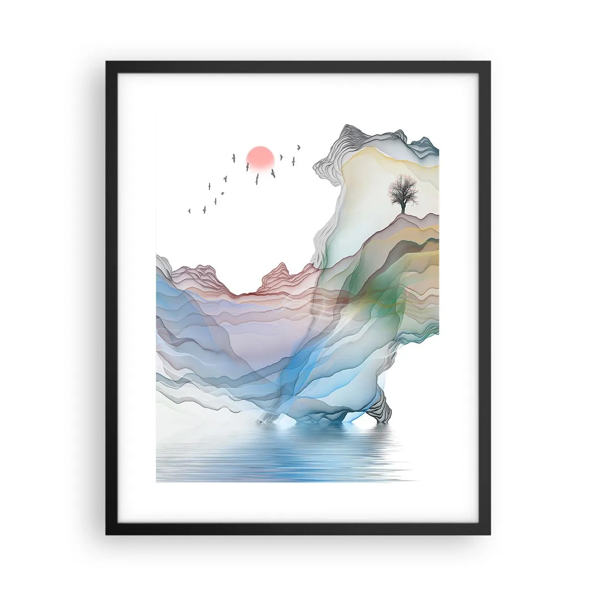 Plakat w czarnej ramie - Ku kryształowym górom - 40x50 cm