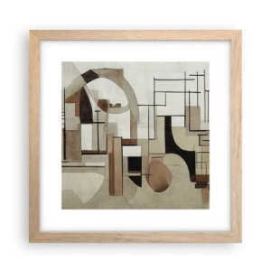 Plakat w ramie jasny dąb - Pejzaż miejski 2.0 - 30x30 cm