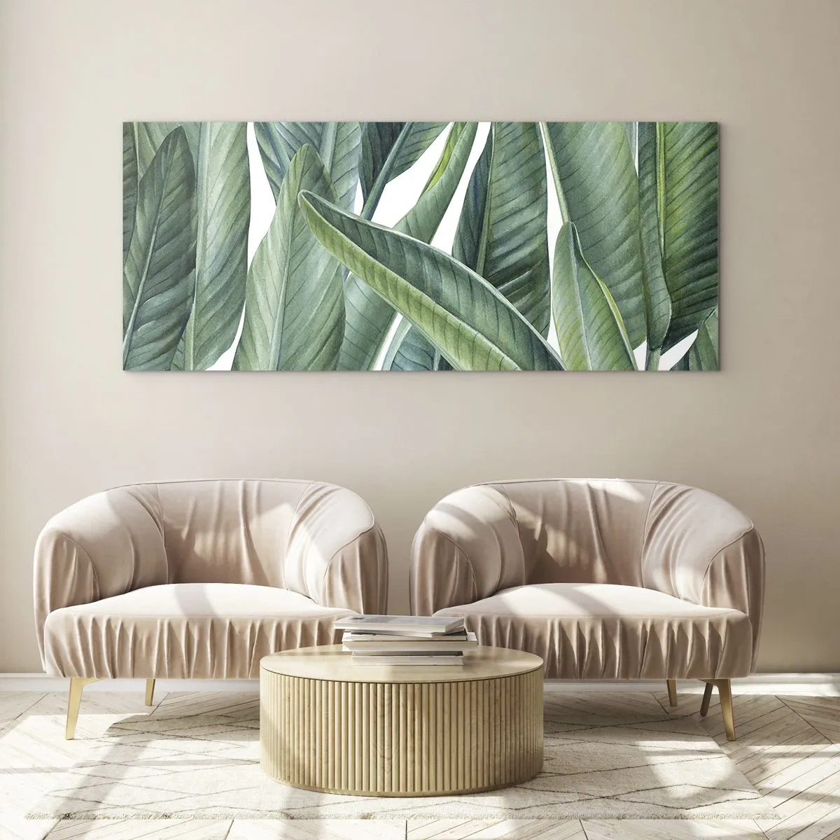 Obraz na szkle - Zieleń sama w sobie - 100x40 cm