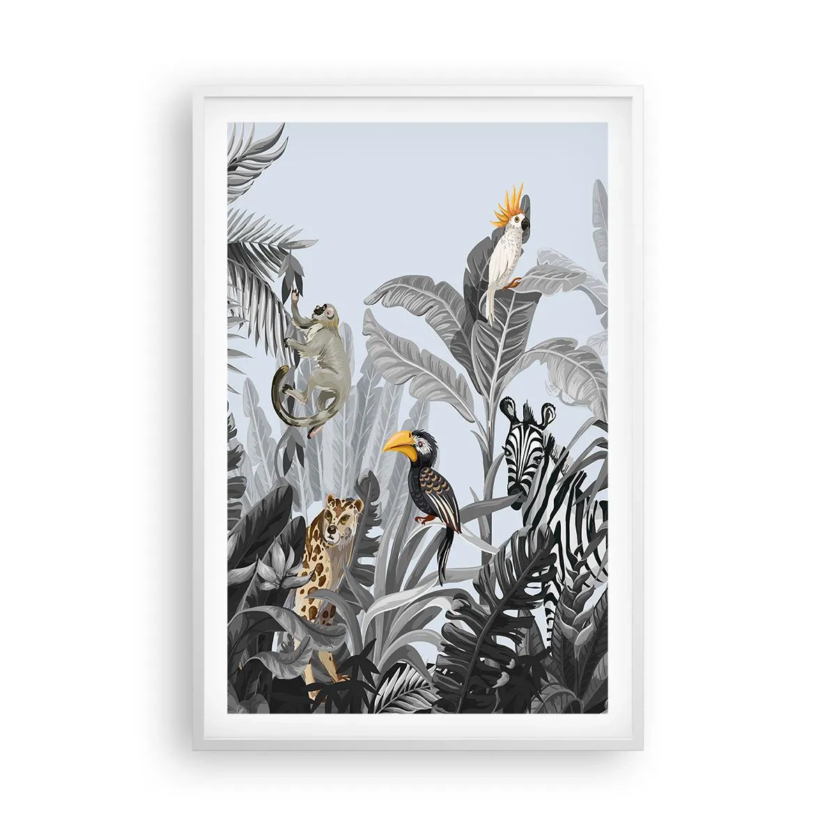 Plakat w białej ramie - Afrykańska bajka - 61x91 cm