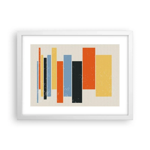 Plakat w białej ramie - Zapis muzyki - 40x30 cm
