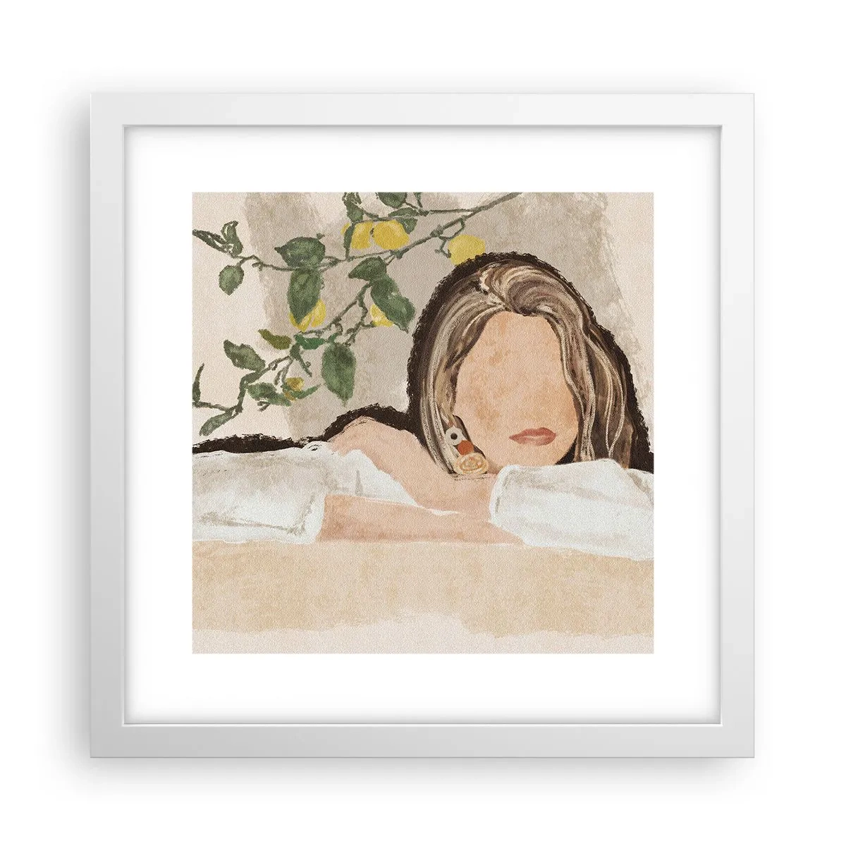 Plakat w białej ramie - Piękność południa - 30x30 cm