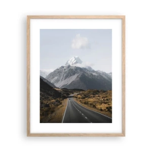 Plakat w ramie jasny dąb - Droga do serca gór - 40x50 cm
