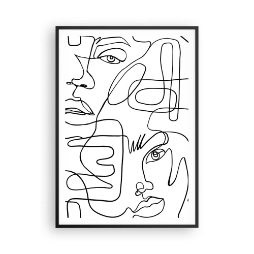 Plakat w czarnej ramie - W splątanych emocjach - 70x100 cm