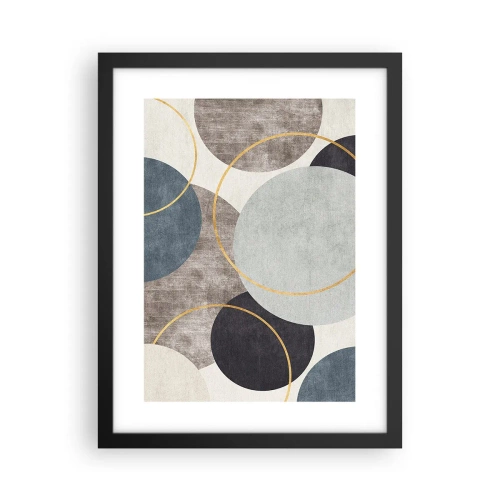 Plakat w czarnej ramie - Koło za kołem - 30x40 cm
